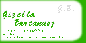 gizella bartanusz business card